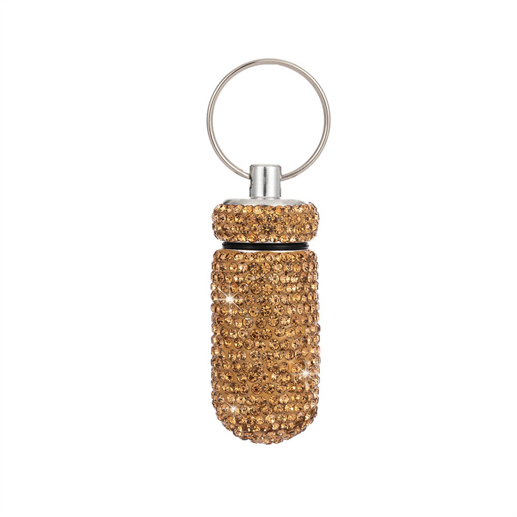 Alloy pill box with diamond set 17