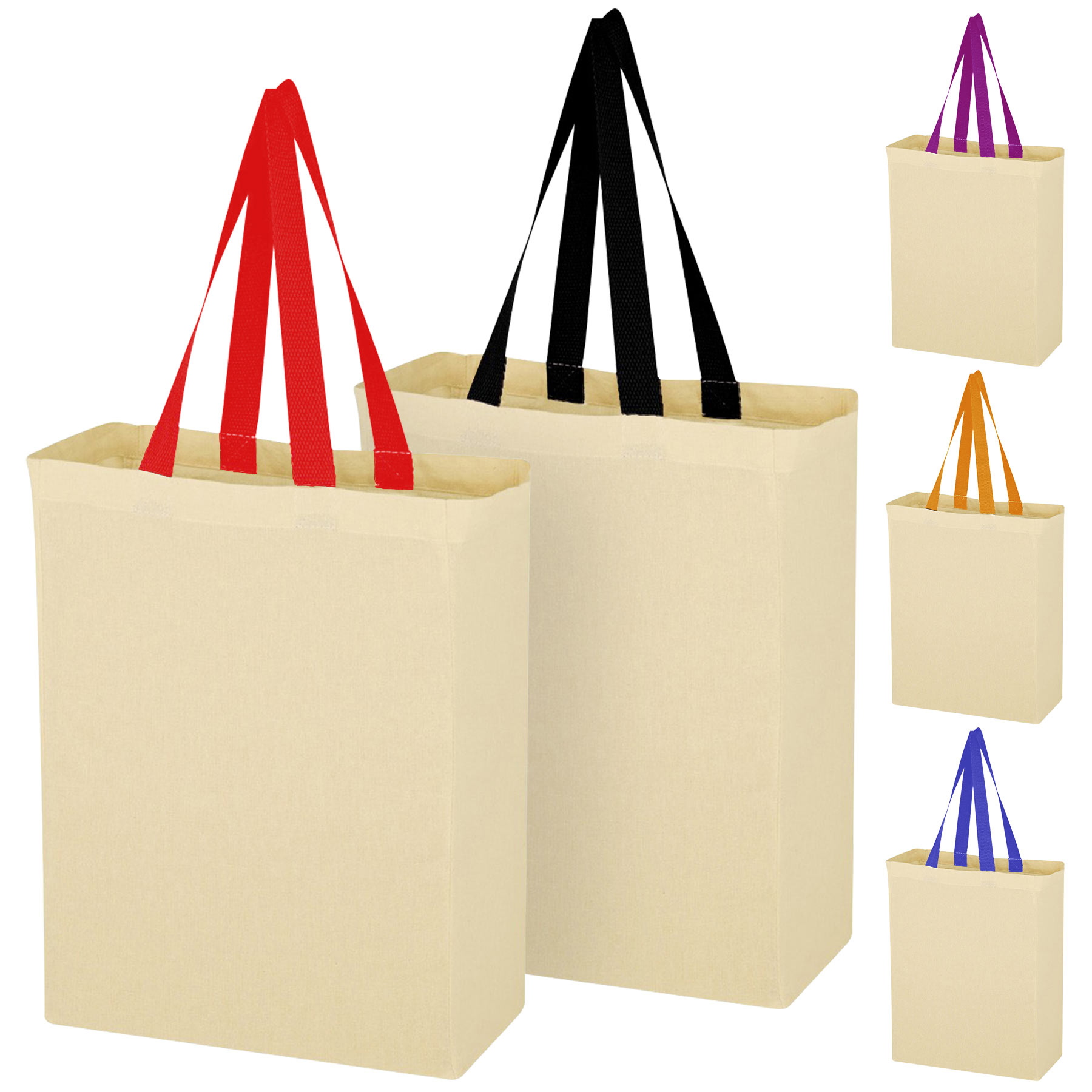 Colored Hand-Hold Cotton Canvas Tote Bag, custom tote bag with logo imprint 2