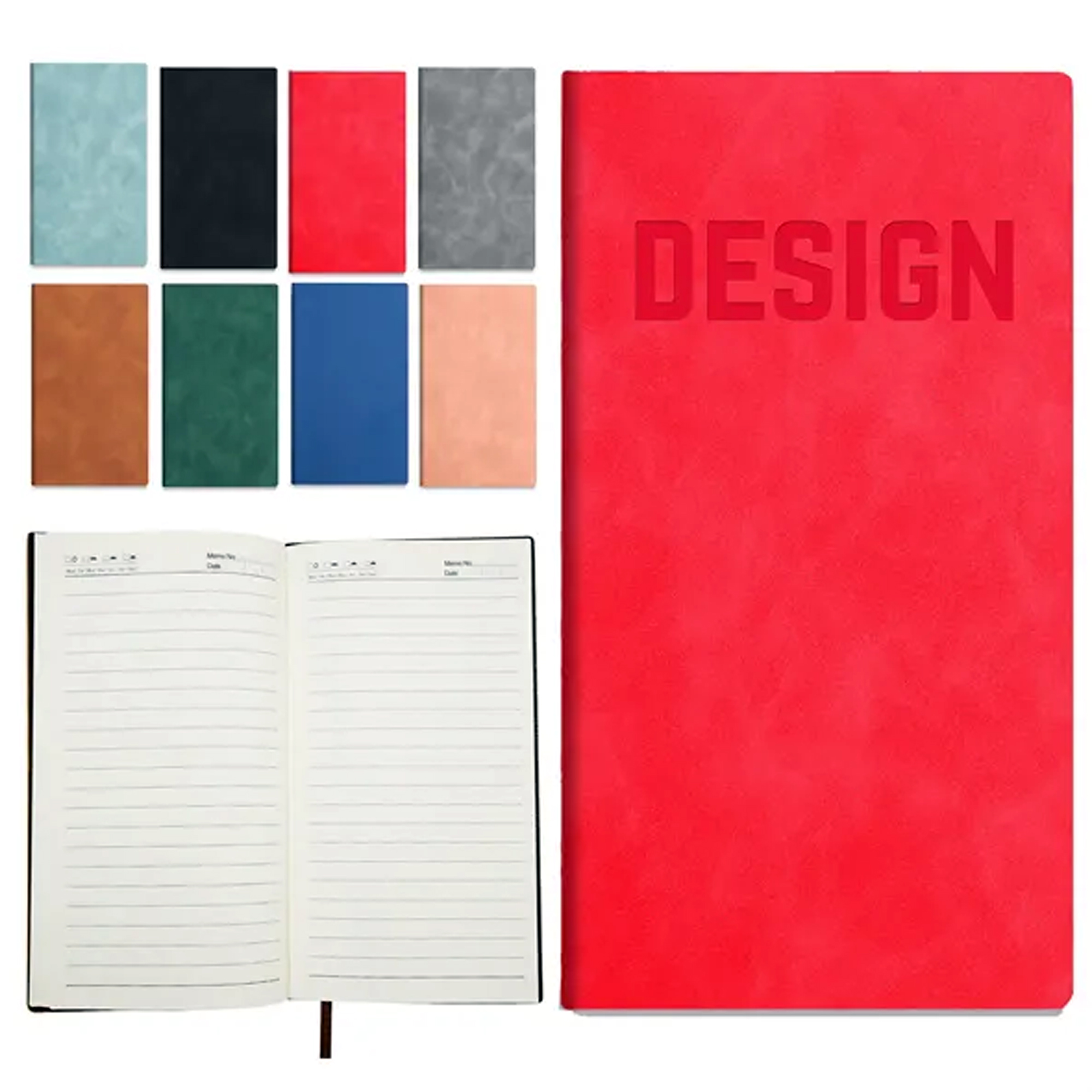 A6 PU Leather Business Notebook with Ribbons 3