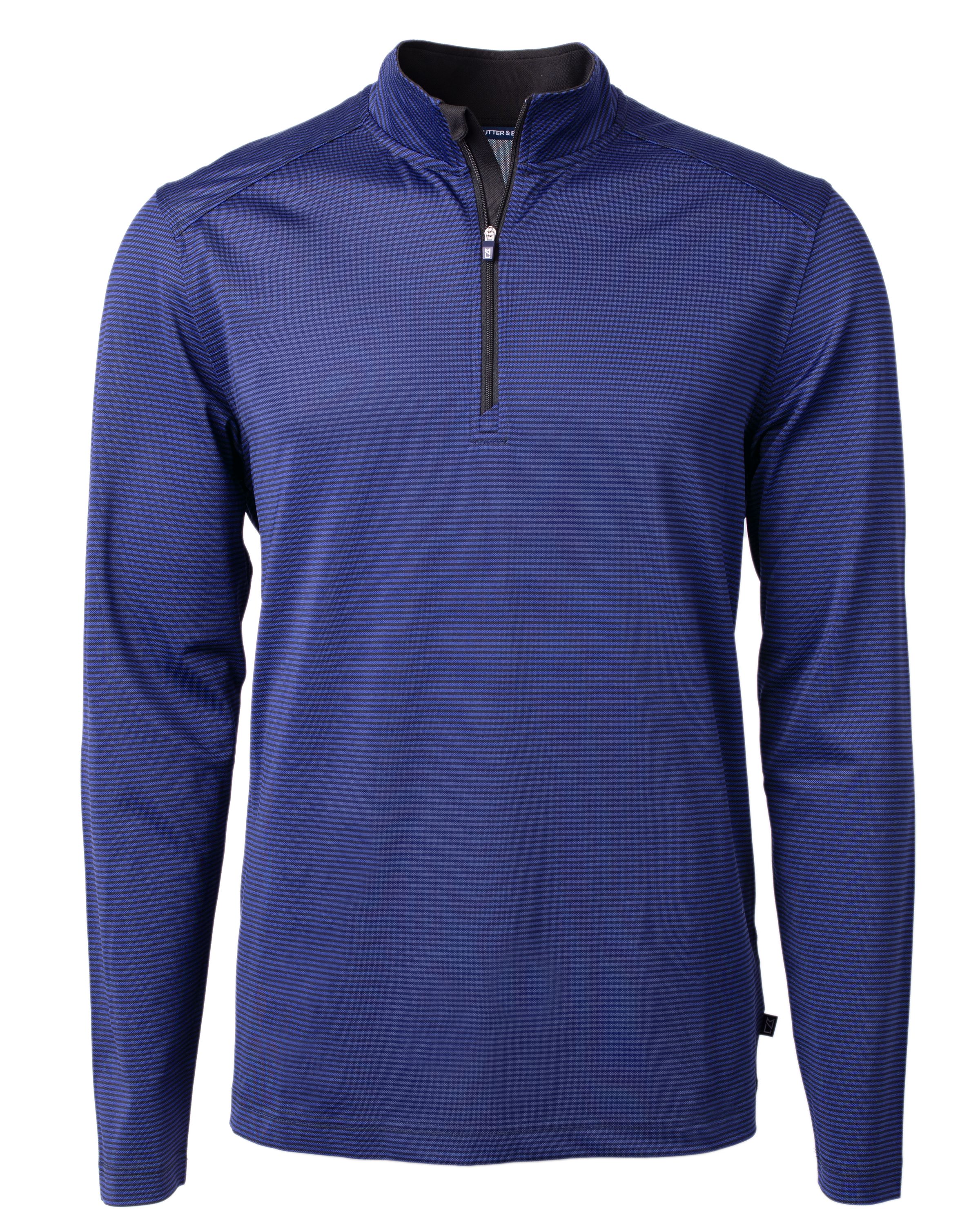 Cutter & Buck Virtue Recycled Micro Stripe Featherlight Pique Mens Quarter Zip Pullover 27