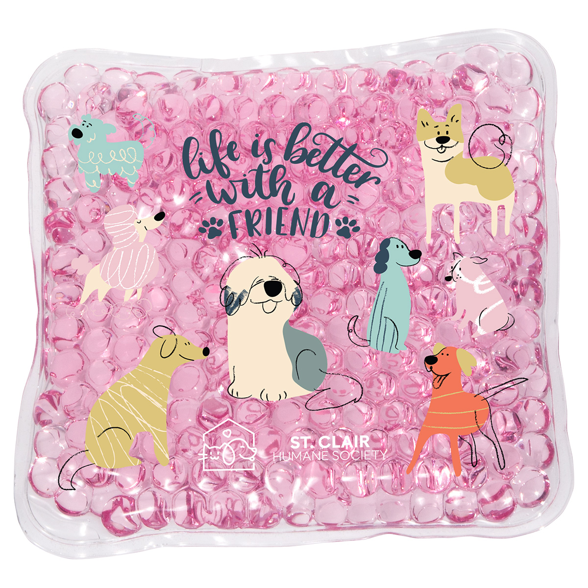 Full-Color Square Aqua Pearls™ Hot/Cold Pack 21