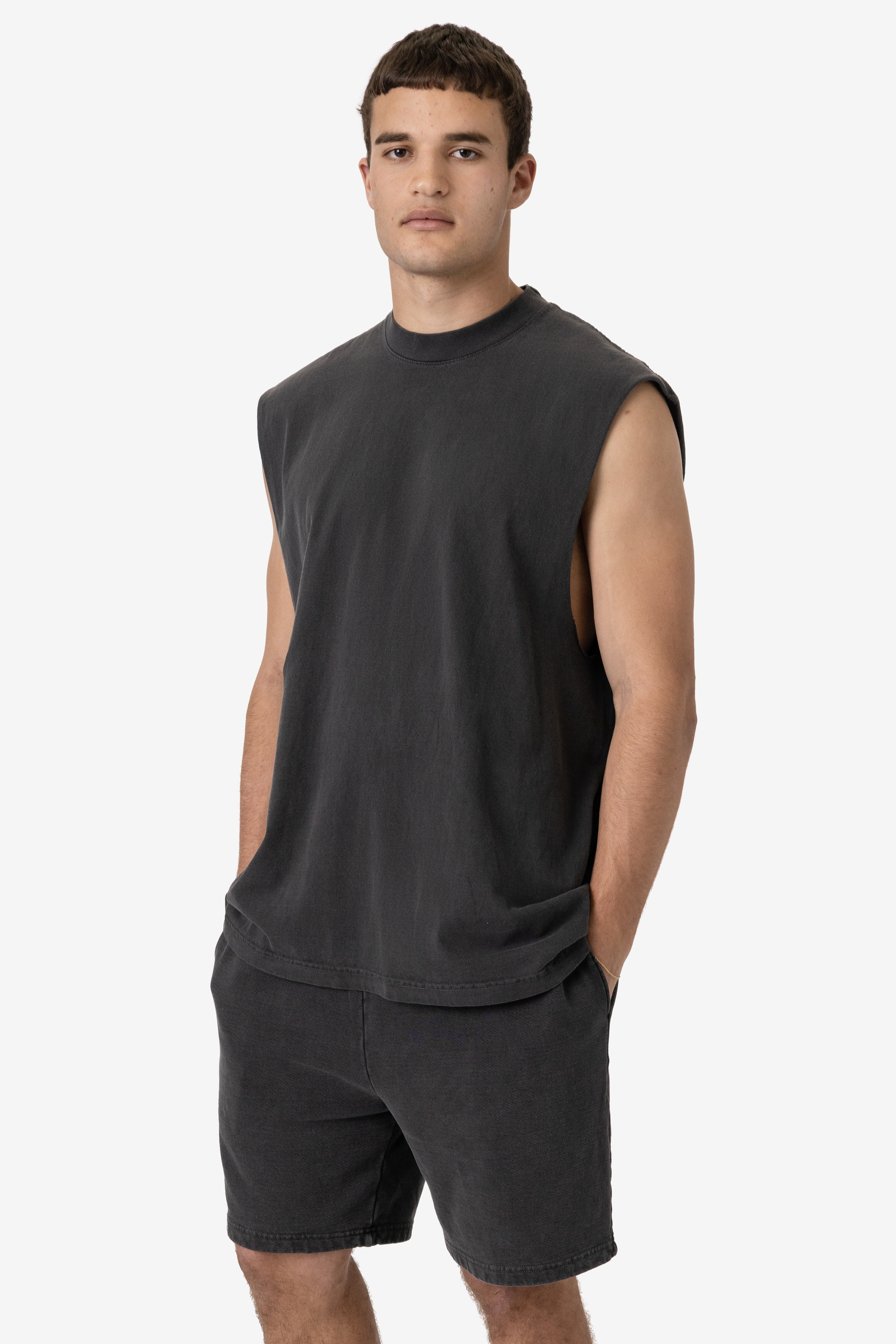 6.5 OZ GARMENT DYE SLEEVELESS TEE 12