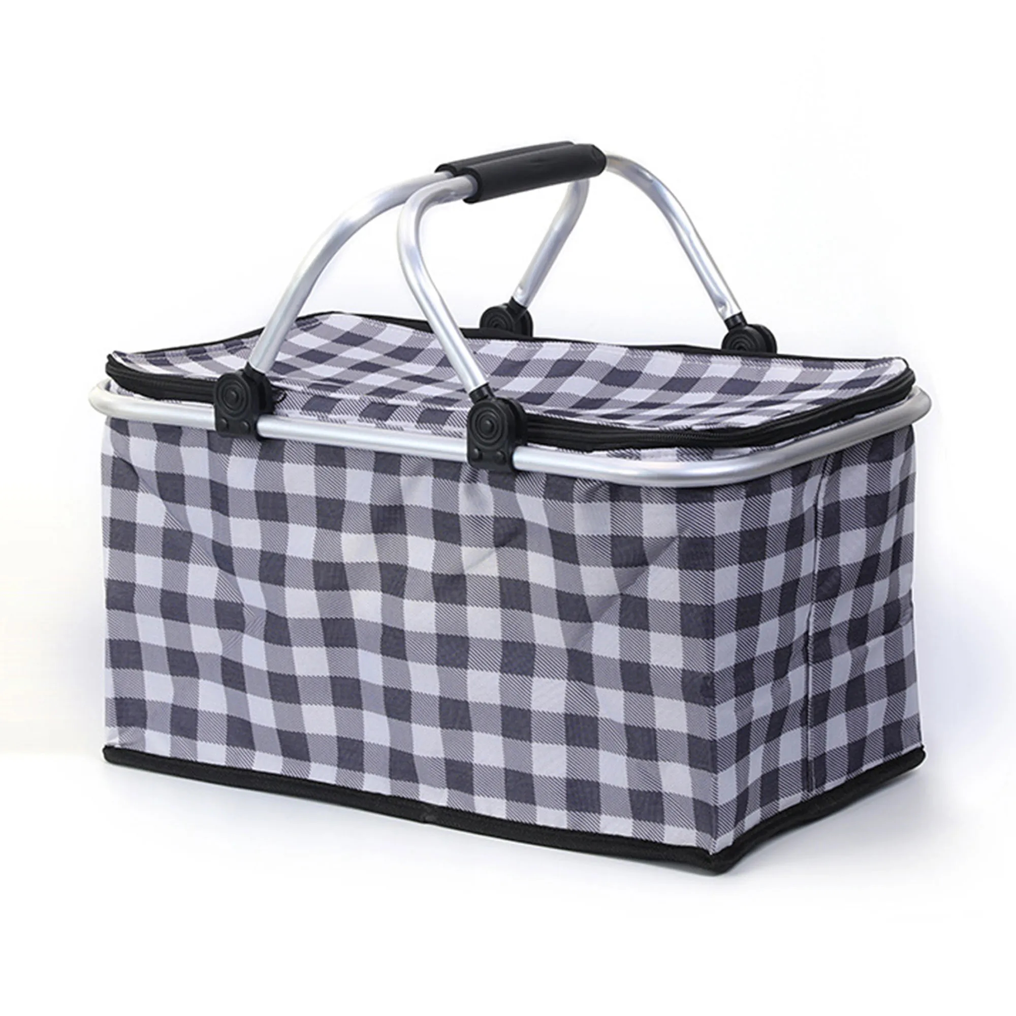 Checkered Picnic Basket 3