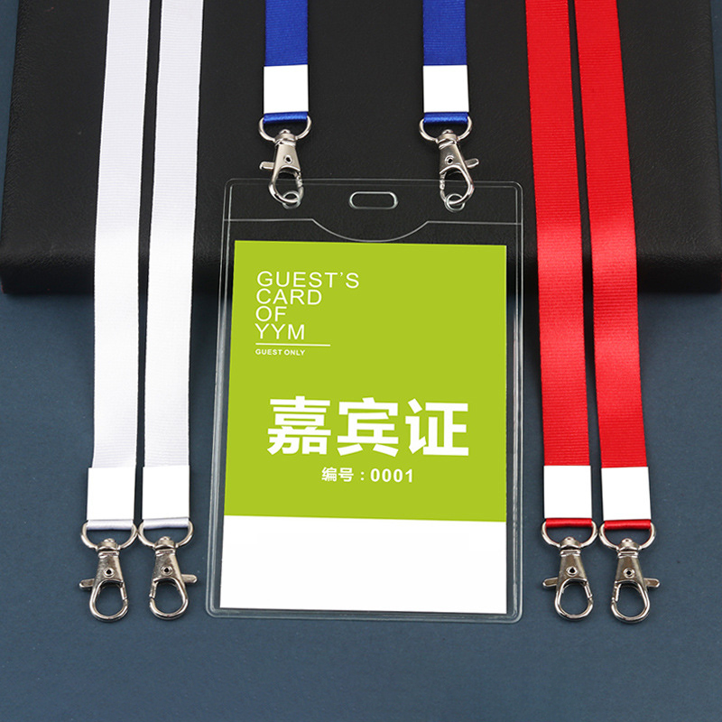 Double Hook Enlarged Transparent ID Card Badge Holder 9