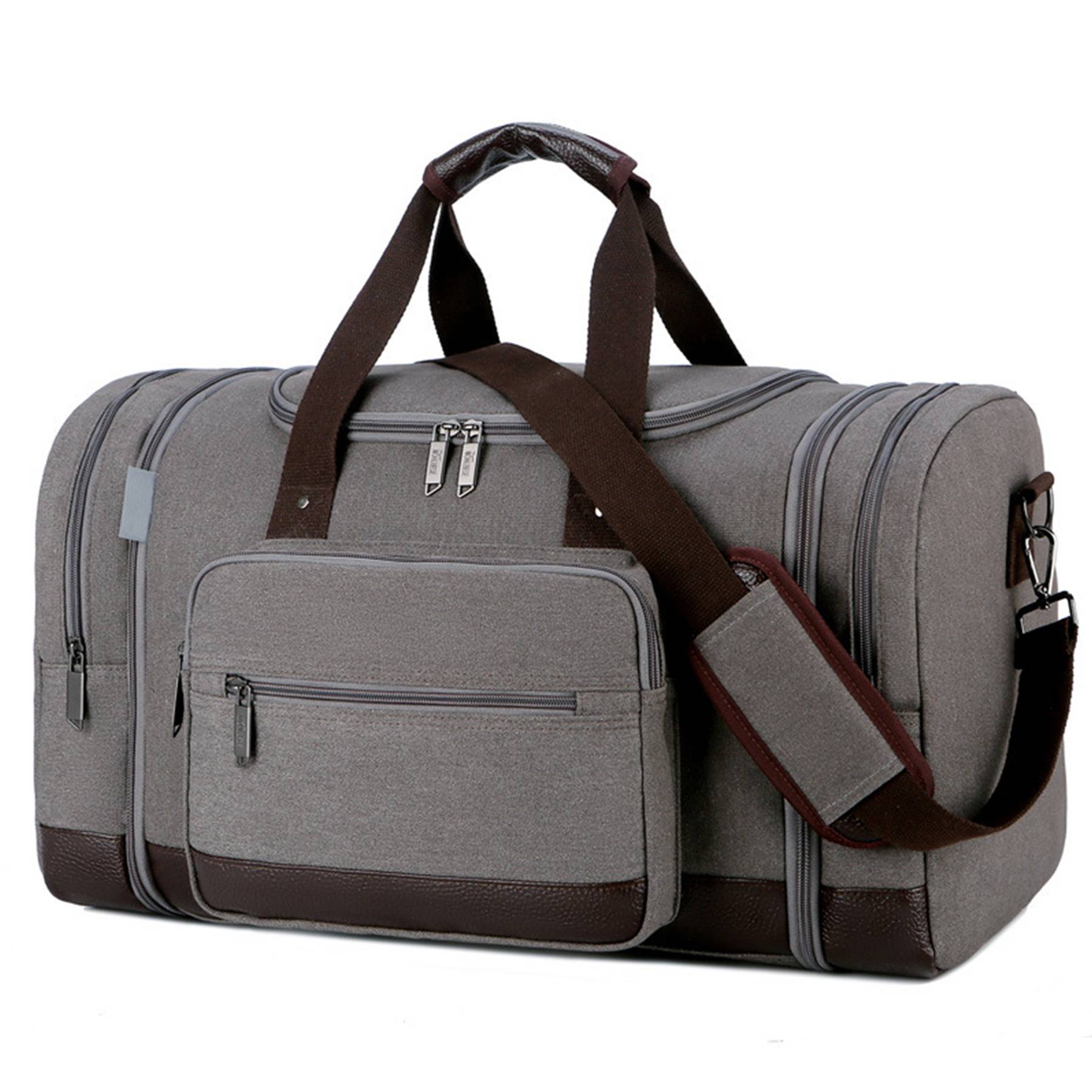 Canvas Shoe Compartment Travel Tote Duffel Bag 3