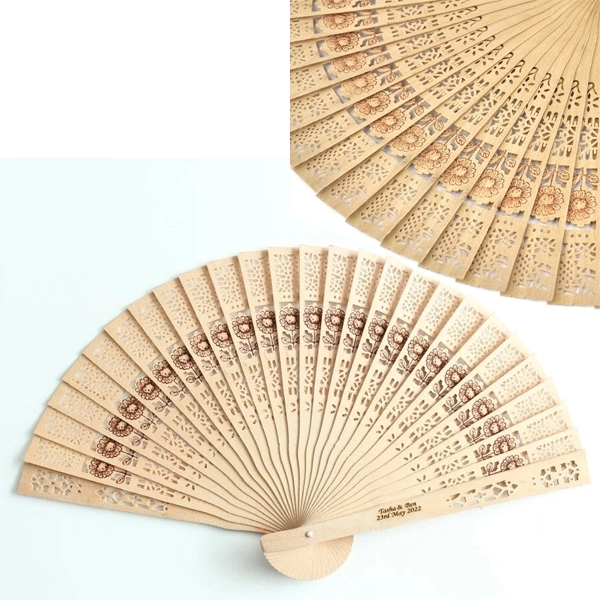Natural Wood Fans Wedding Favors 8