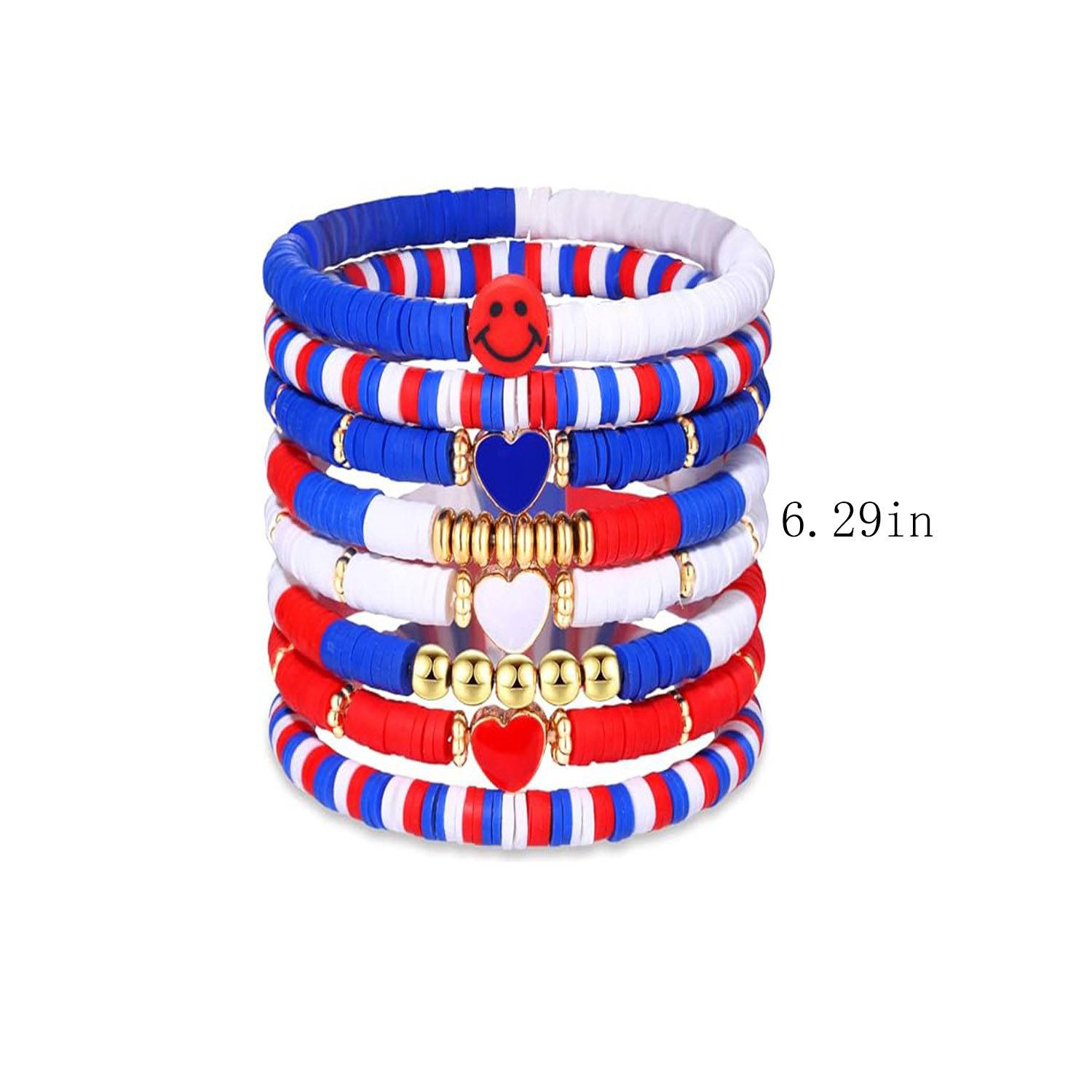 8 Pcs Independence Day Bracelet Set 3