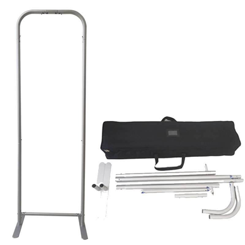 2'W x 78"H EuroFit Straight Banner Hardware Only, Frame and Carry Case. Graphics are not included 6