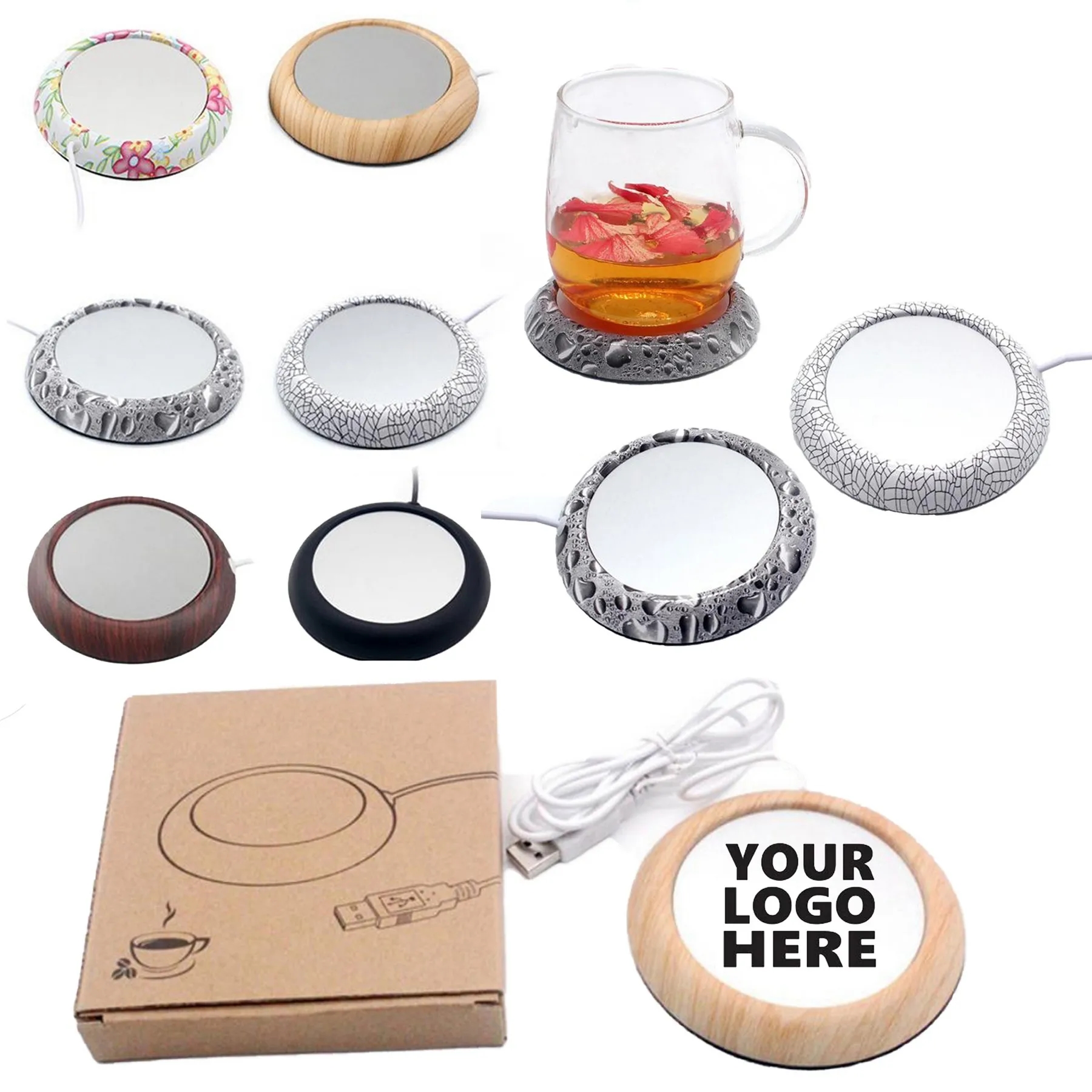 MOQ 50PCS USB Cup Warmer Heating Coaster 4