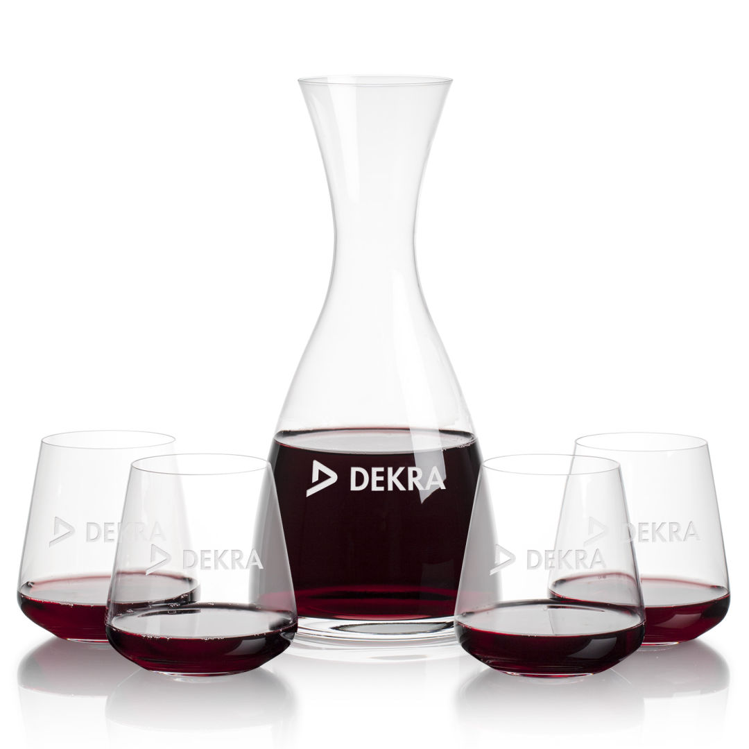 Barham Carafe & Breckland Stemless Wine 11