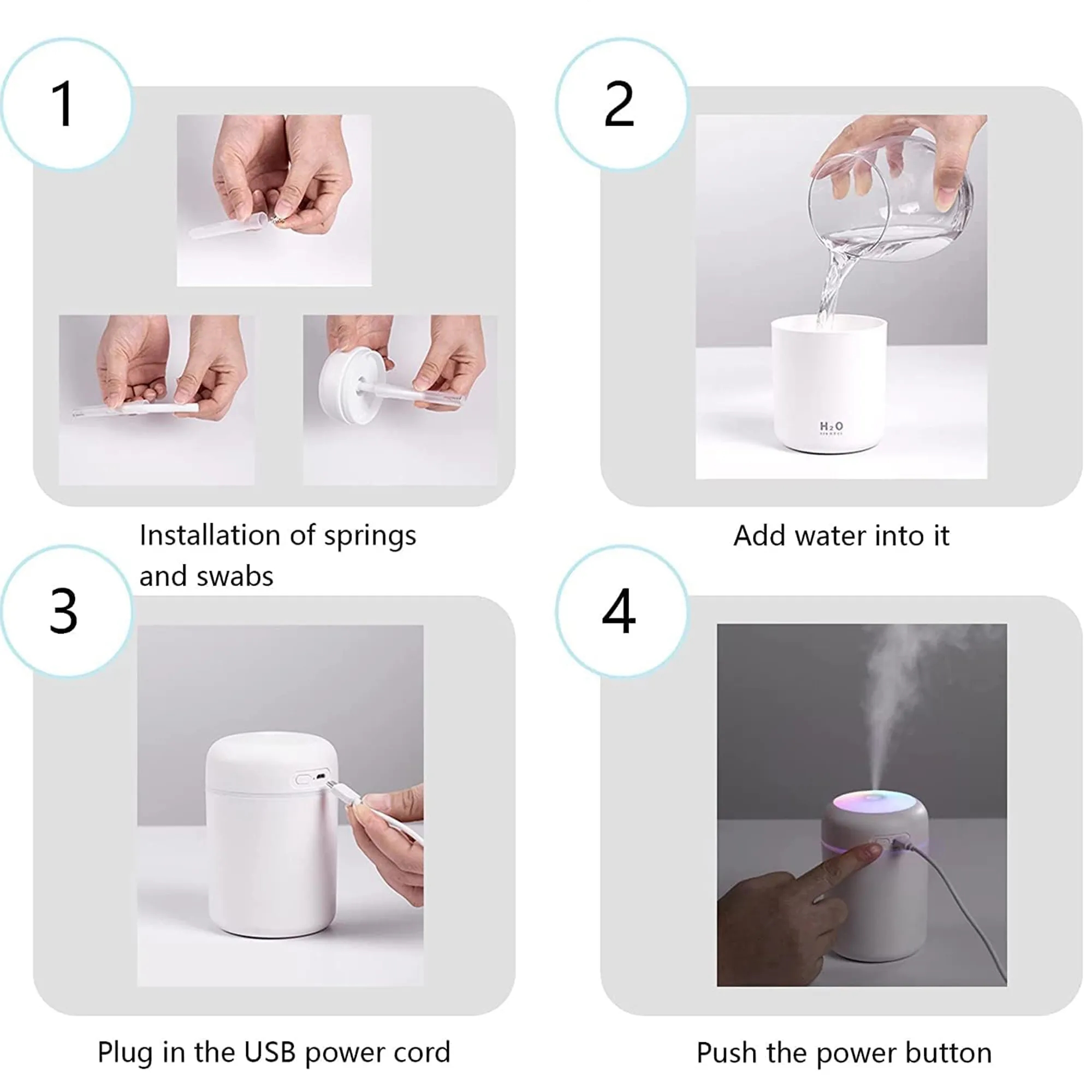 Colorful Cool Mist Mini Desktop Humidifier 3