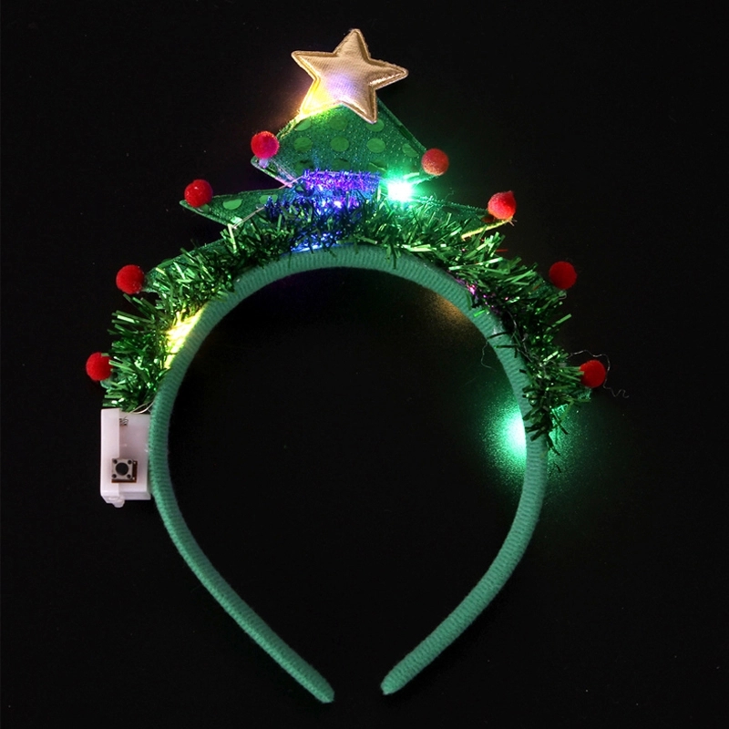 Christmas Tree Headband With Lights 4