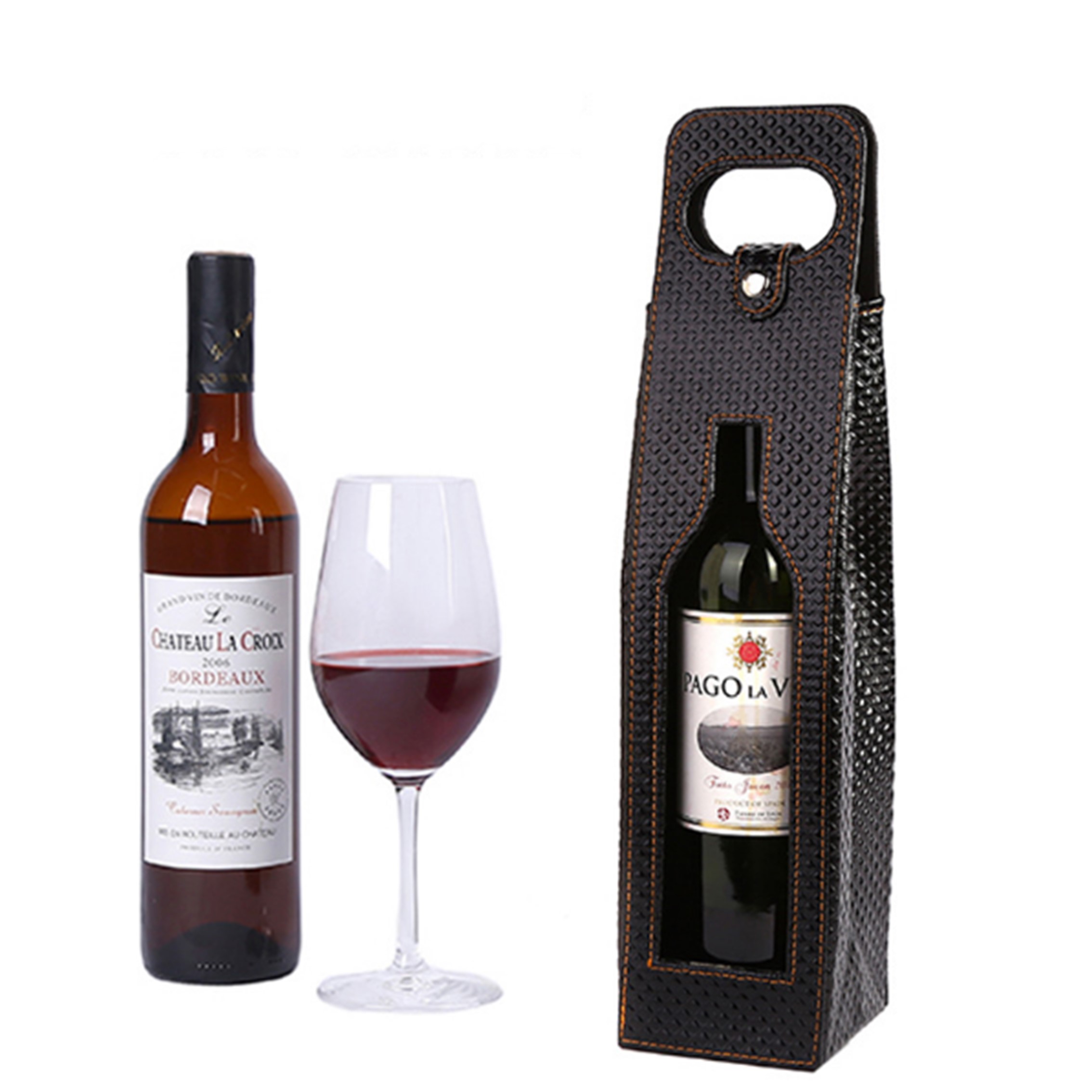 Noble little diamond grain wine bag Wine Carrying Tote Bag 1
