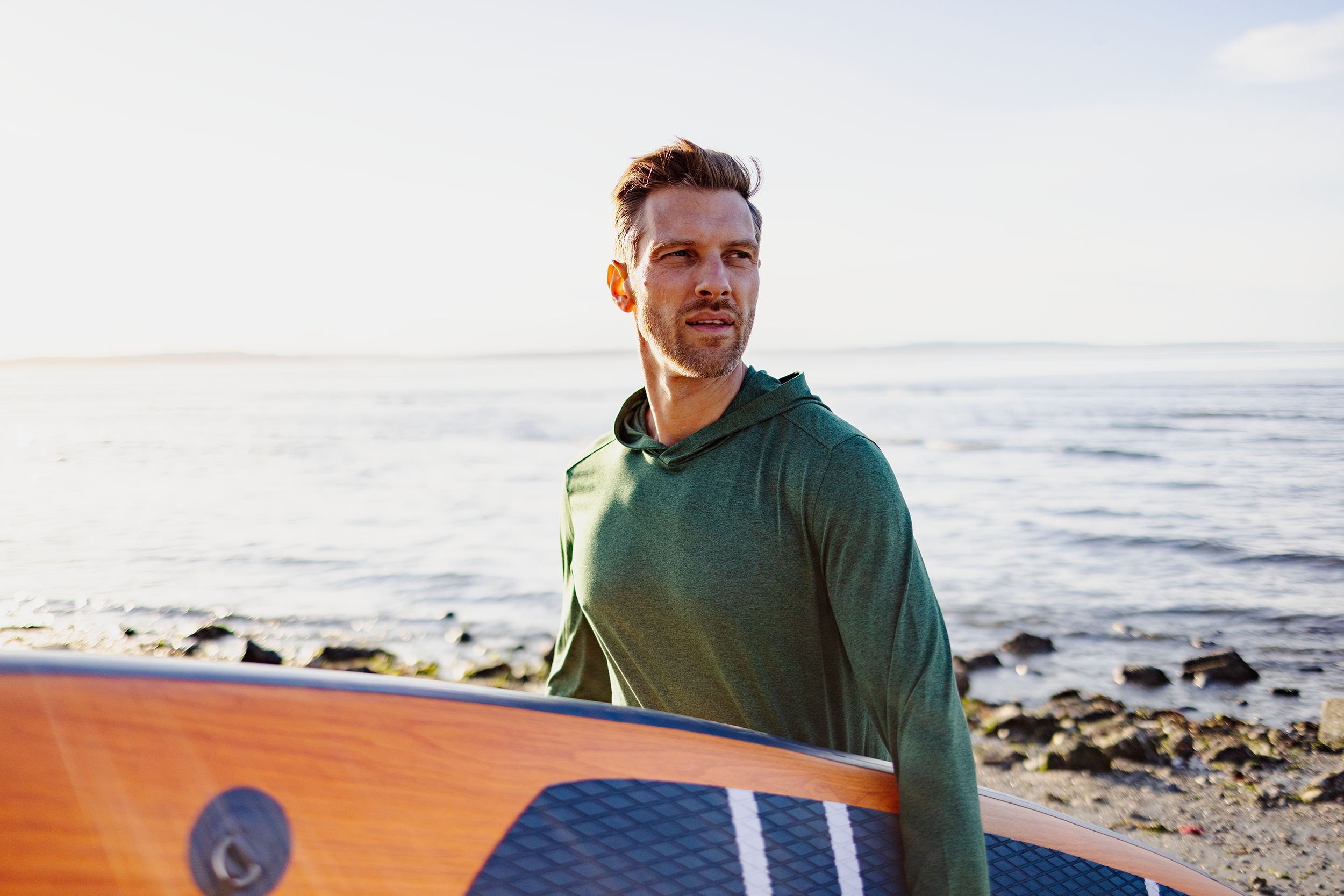 Cutter & Buck Coastline Recycled Double Peached Mens Hooded Pullover 77