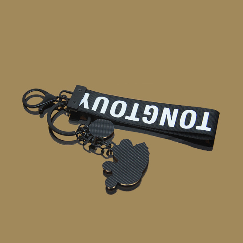 Creative Honeybee Shape Metal Key Chain with Wristband 3