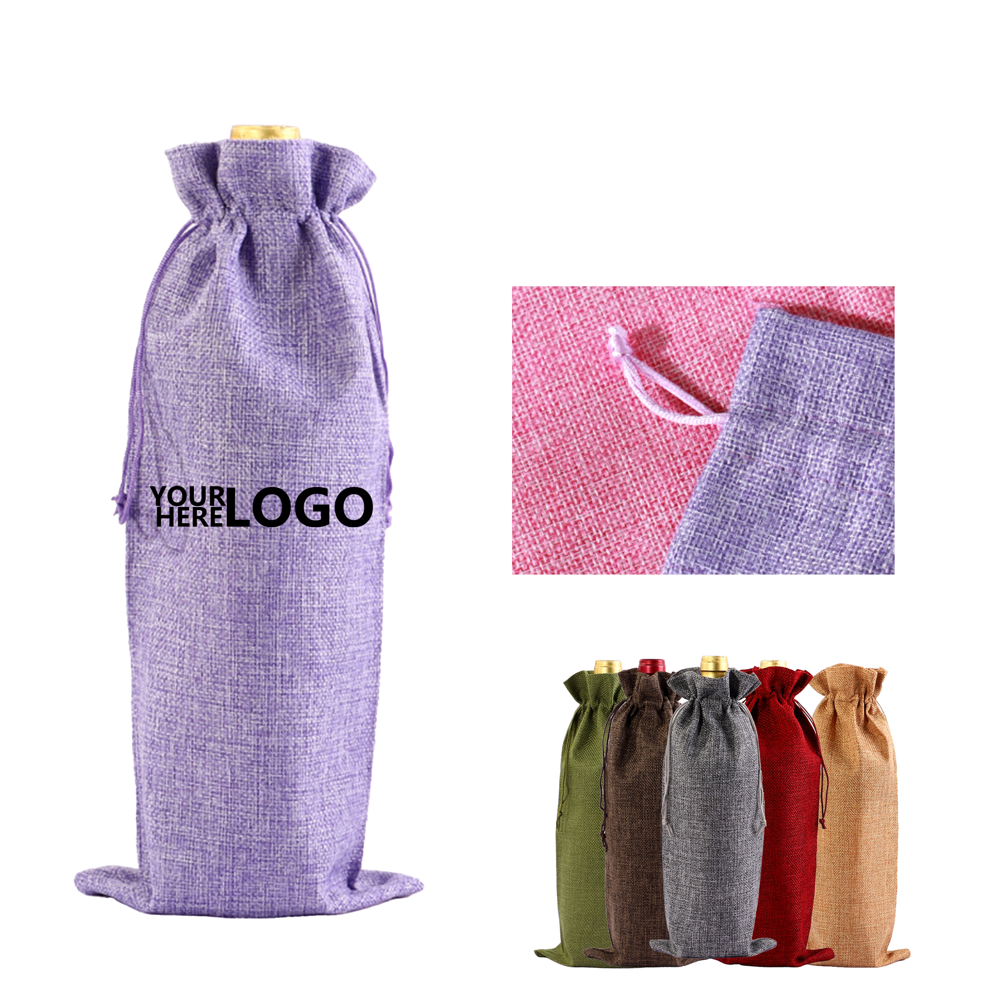 Linen-Inspired Wine Bag 2