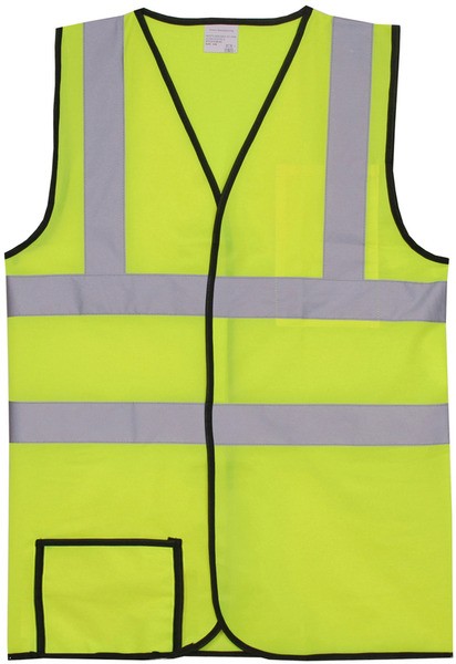 Polyester Yellow Solid Safety Vest SV162
