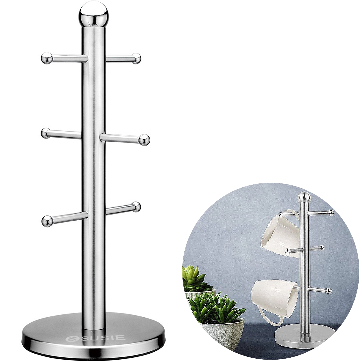 Stainless Steel Tree Cup Rack 2