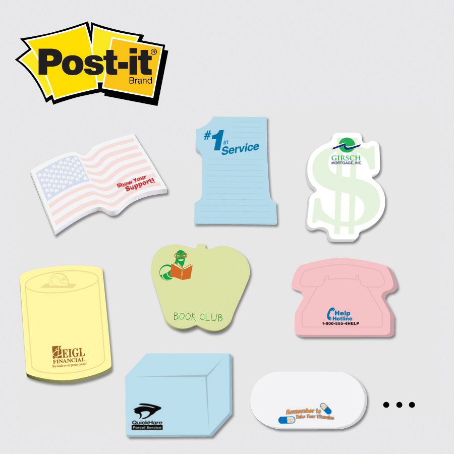 Post-it® Custom Printed Notes Shapes — Medium -  1