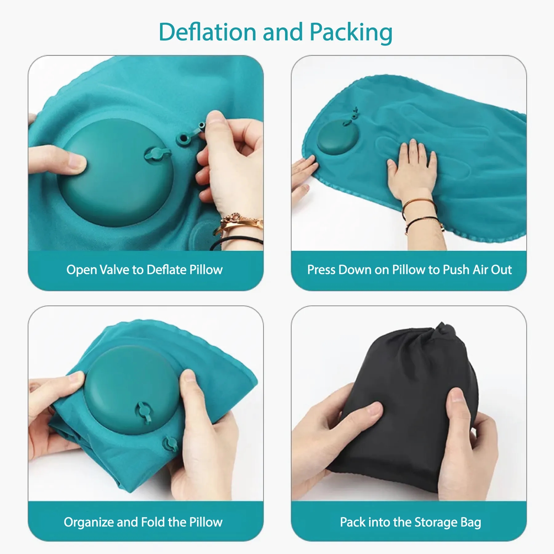 Stratus Ultralight Travel Pillow with Built-in Pump 2