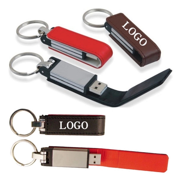 Key Chain Leather USB Flash Drive 2