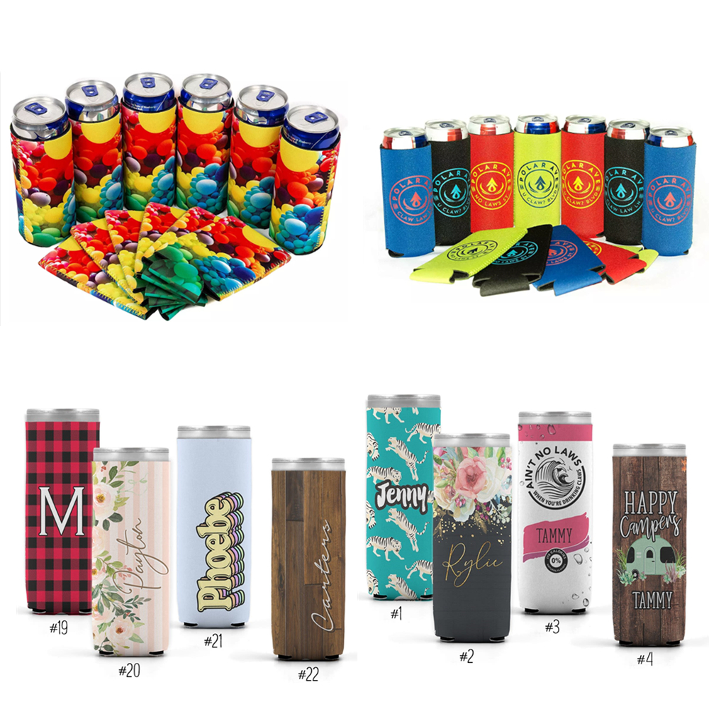 Neoprene Slim Can Cooler Full Colors Coolie 4