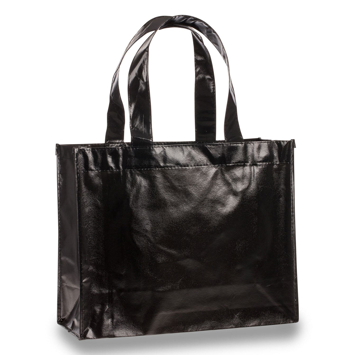 110 GSM Non-Woven Laminated  W/ Gusset Tote Bag (15.75" X 12.5" X 6.25")