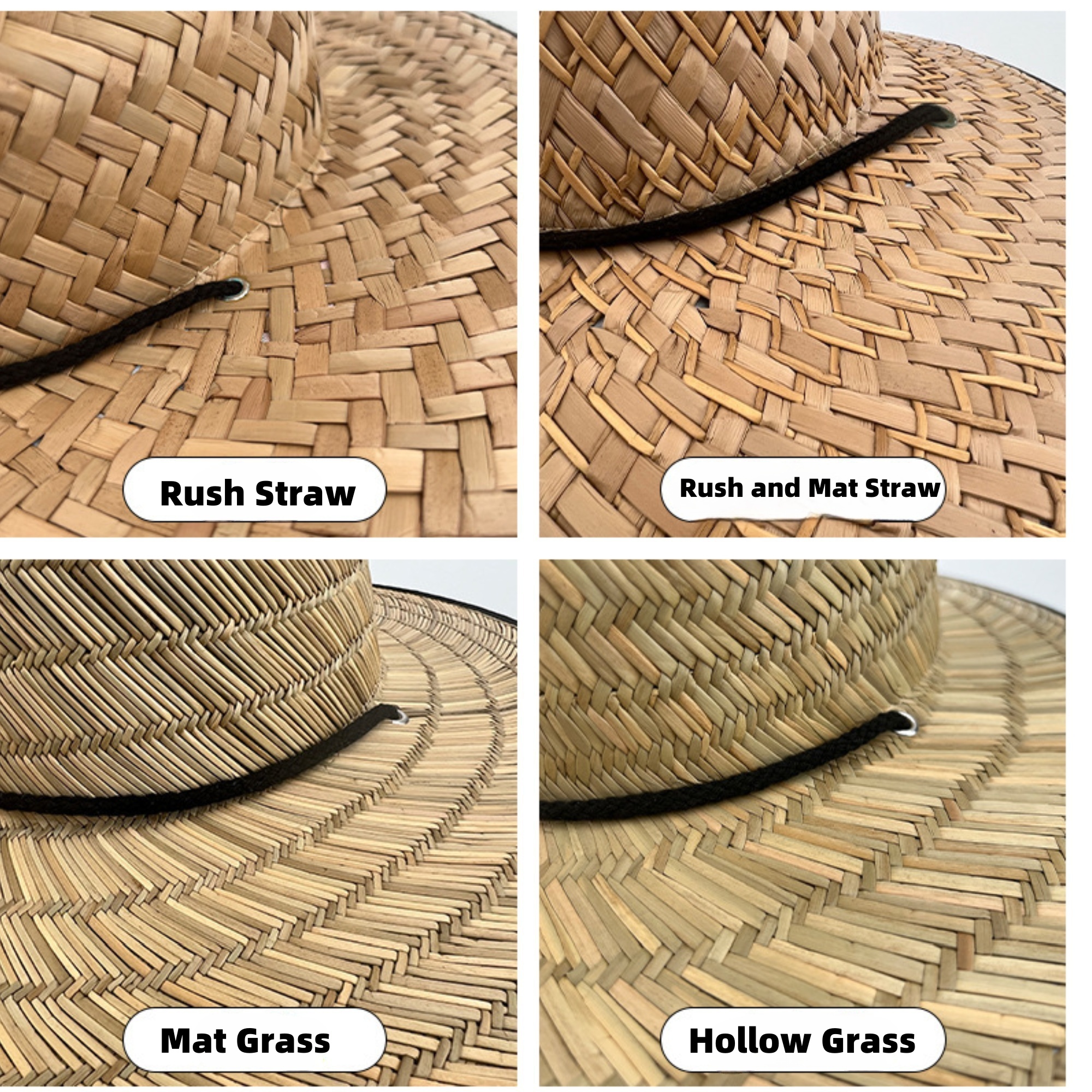 Straw Hat With Custom Patch And Full Color Underbrim Imprint 3
