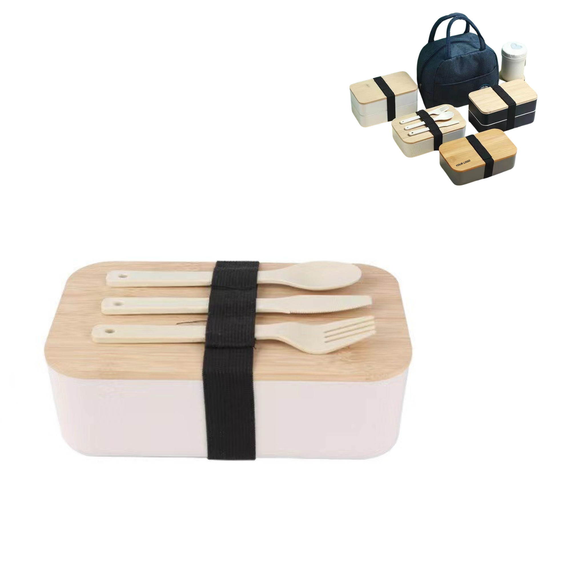 Bamboo Lid Lunch Box - Durable and Elegant 1