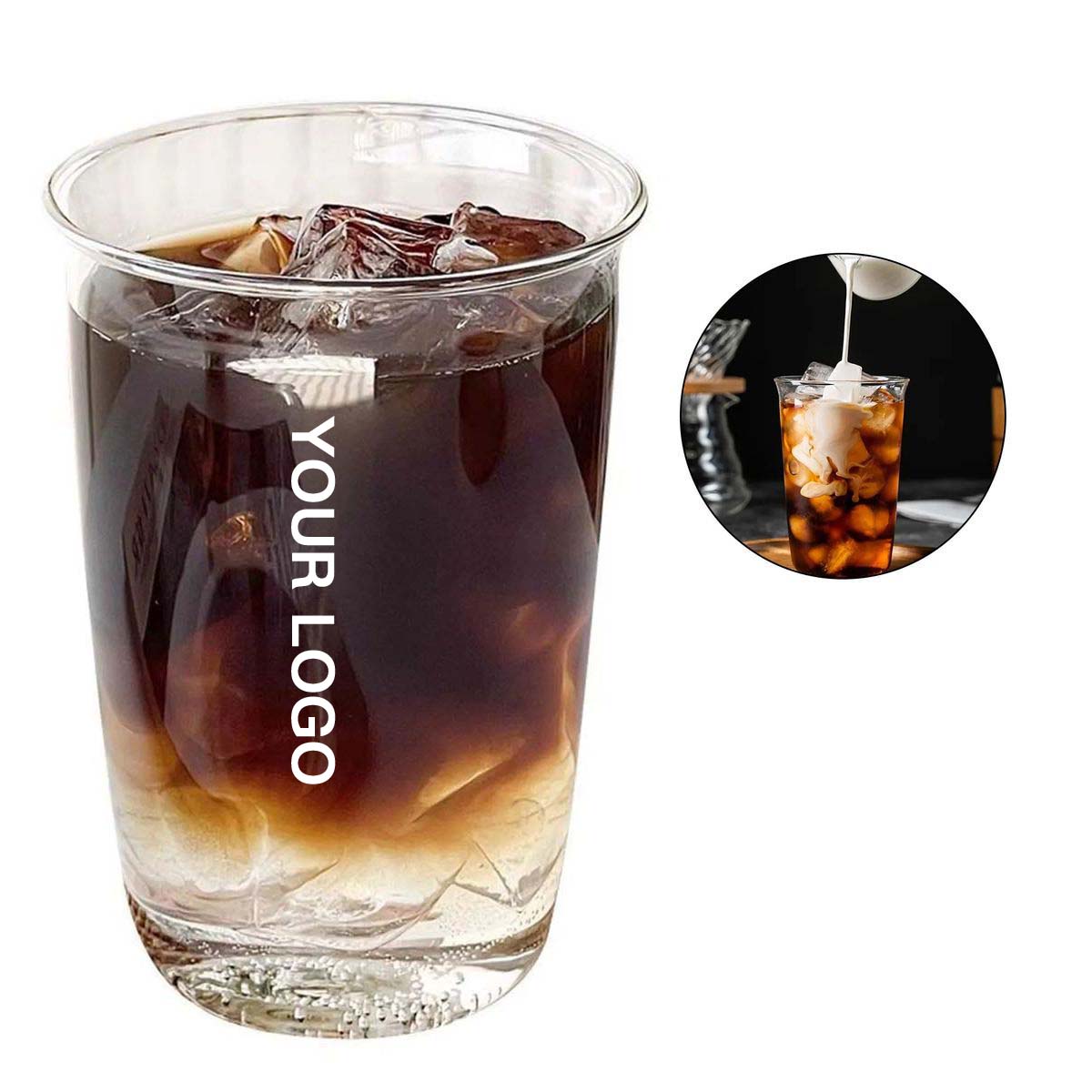 14oz Glass Drinking Cup for Parties and Gatherings 2