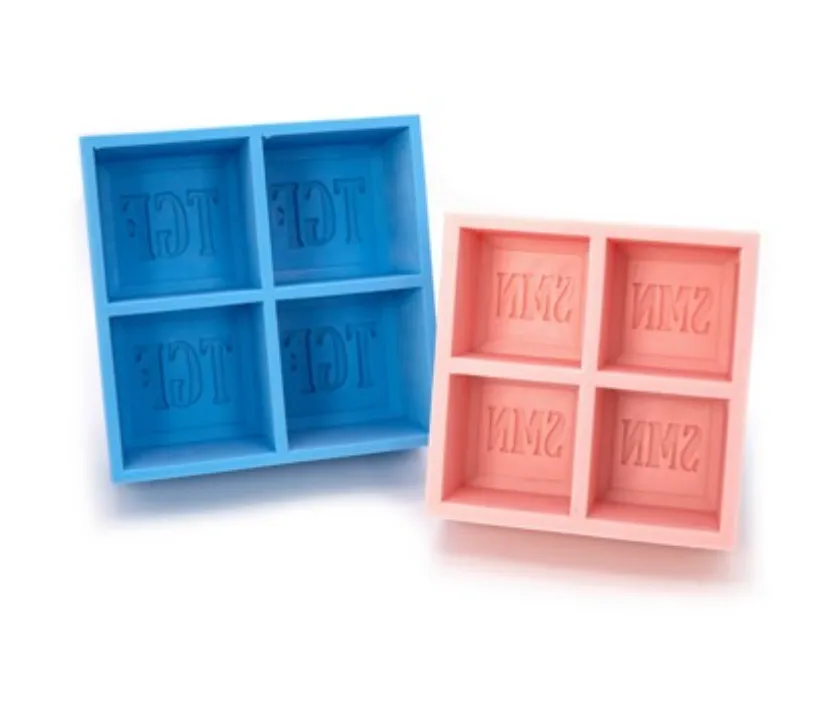 Customizable Four Cavity Ice Cube Tray 2