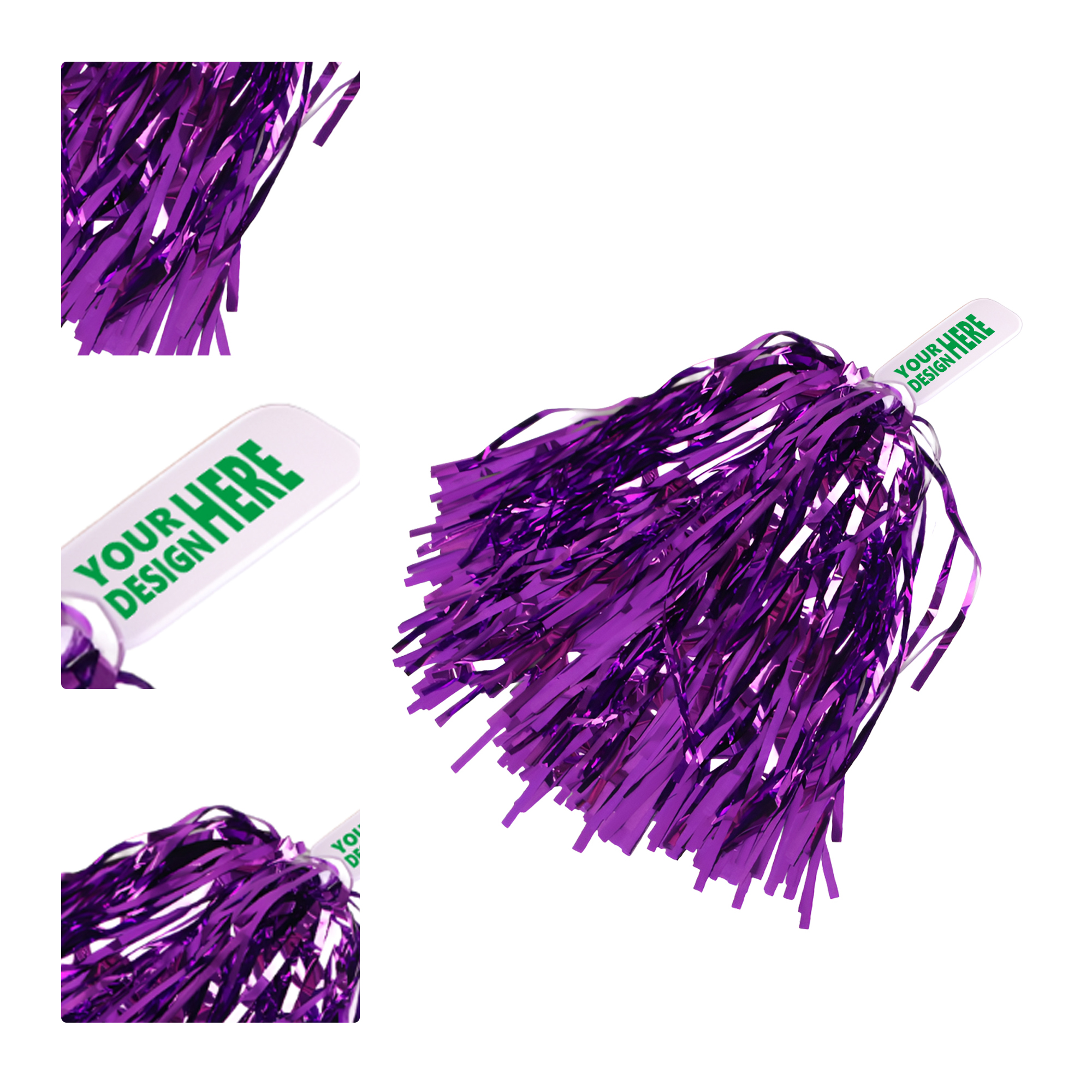 MOQ 50 Customizable Cheerleading Poms for Events and Performances 2