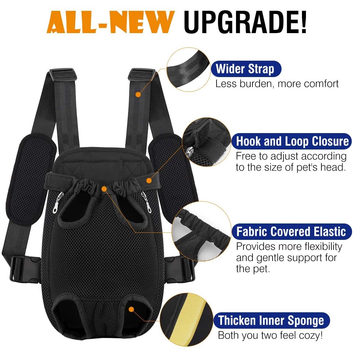 Adjustable Pet Front Carrier Backpack Travel Bag 3