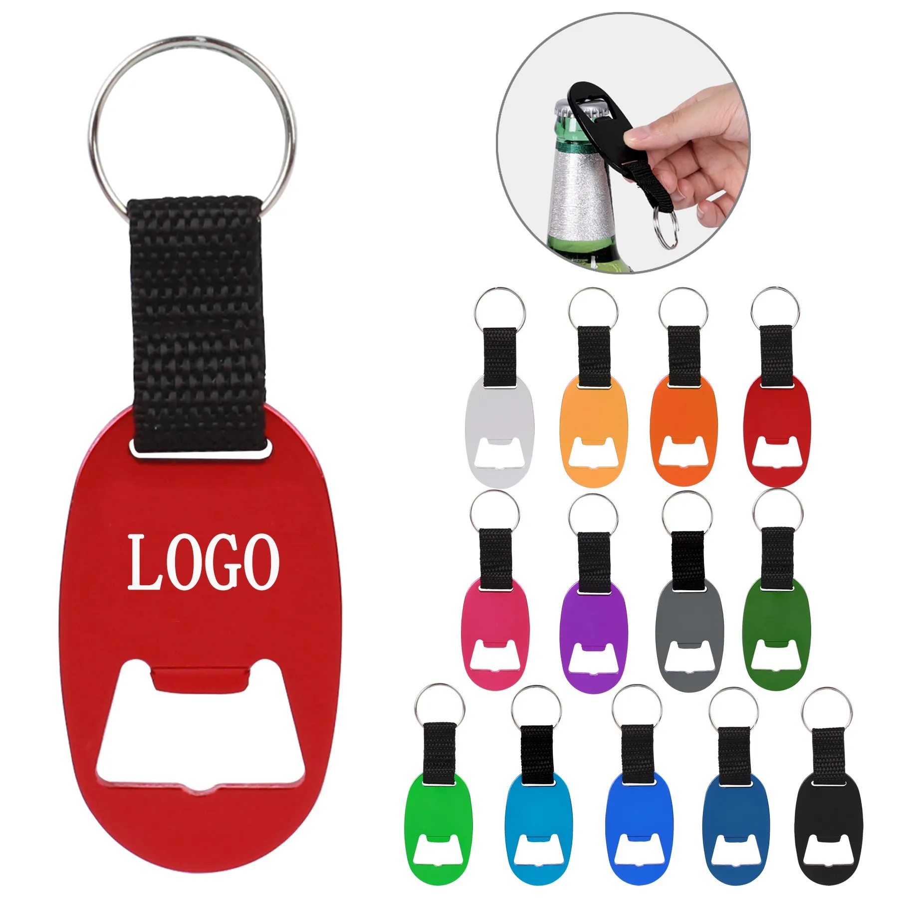Oval Beer Bottle Opener Keychain 7