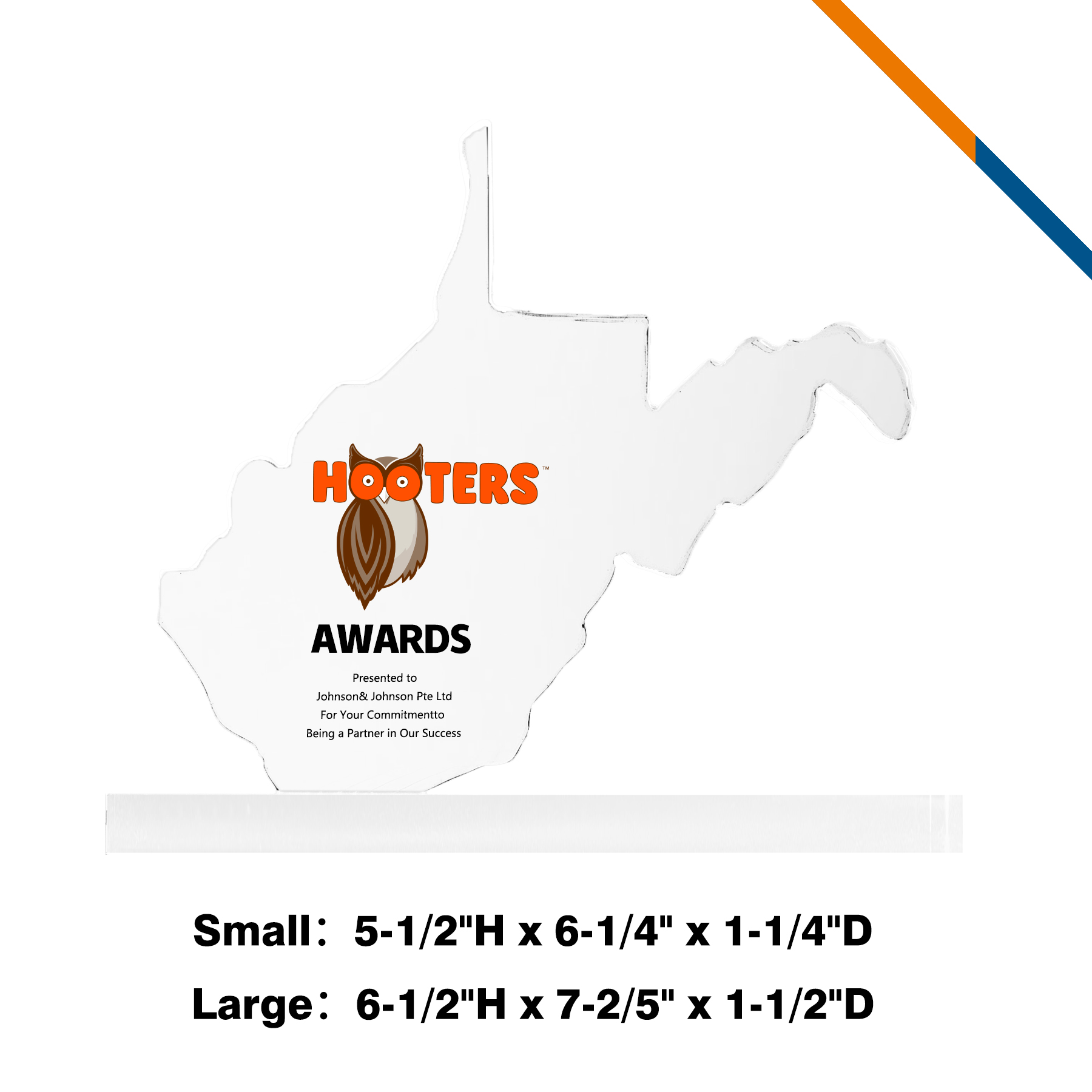 Siumi West Virginia Crystal Award 2