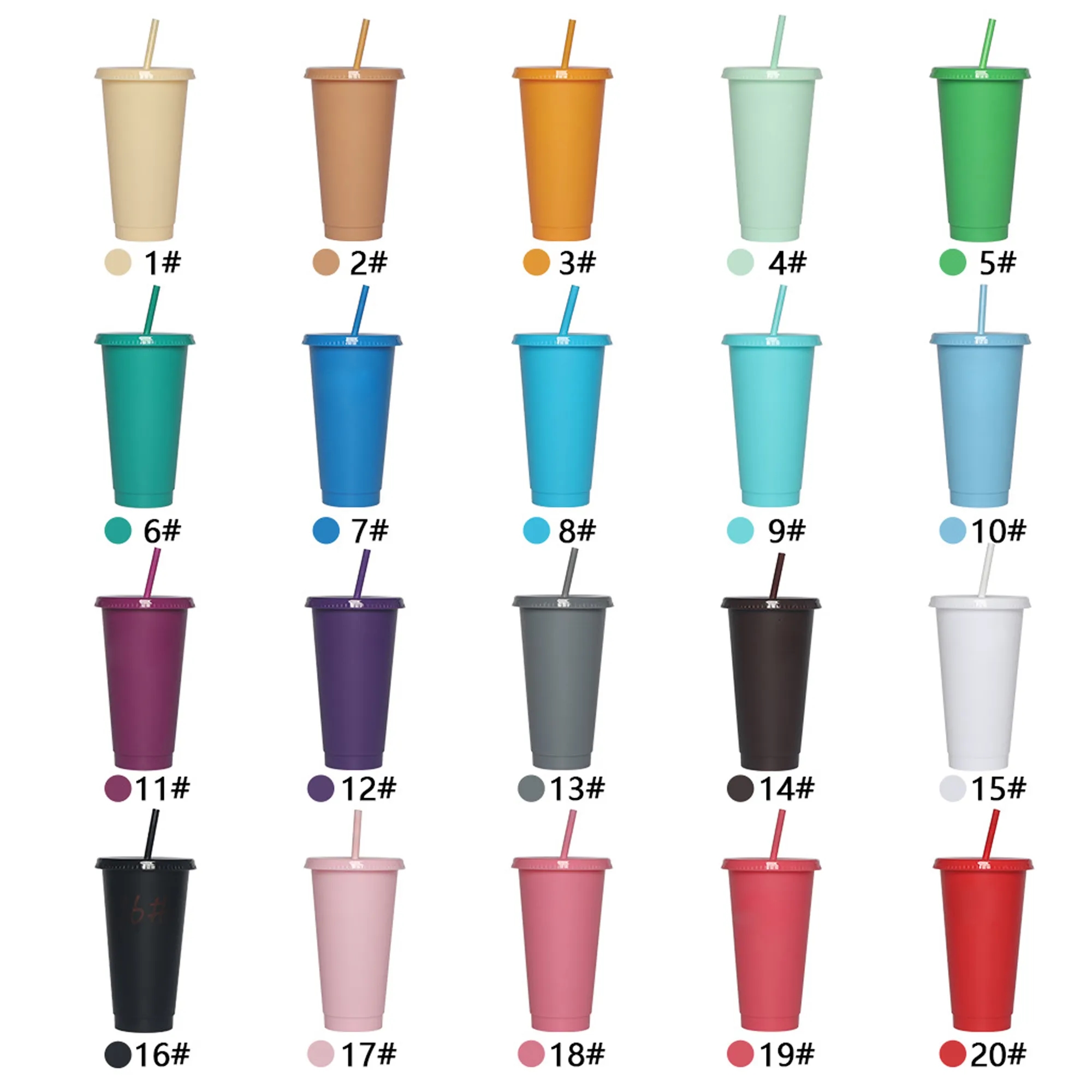 24oz PP Sports Stadium Straw Drinking Cup 2