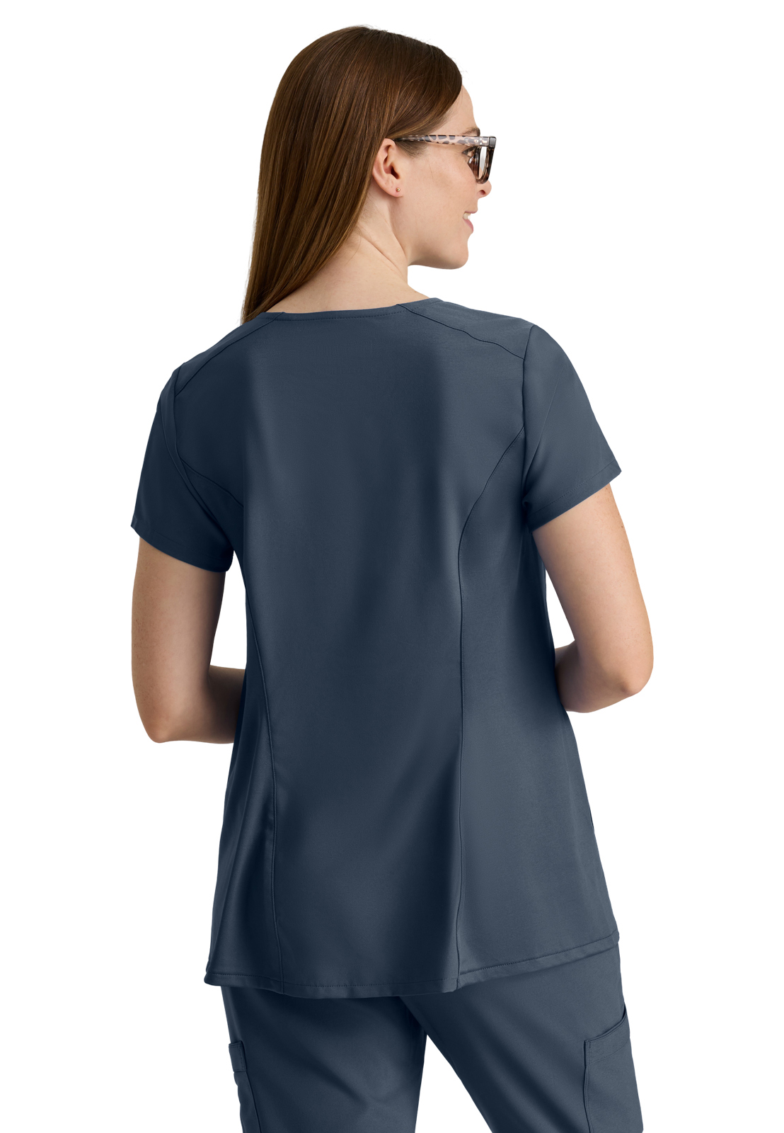 Grey's Anatomy Evolve Stretch - Women's Two-Pocket Promise Maternity Scrub Top 4