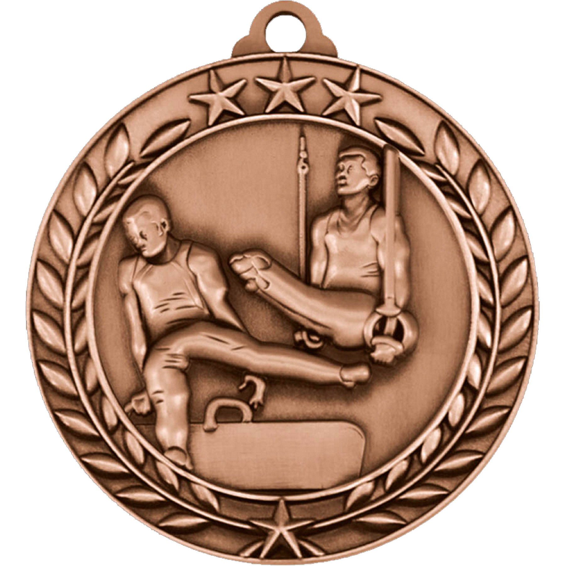 Stock Small Academic & Sports Laurel Medals: Men's Gymnastics 5