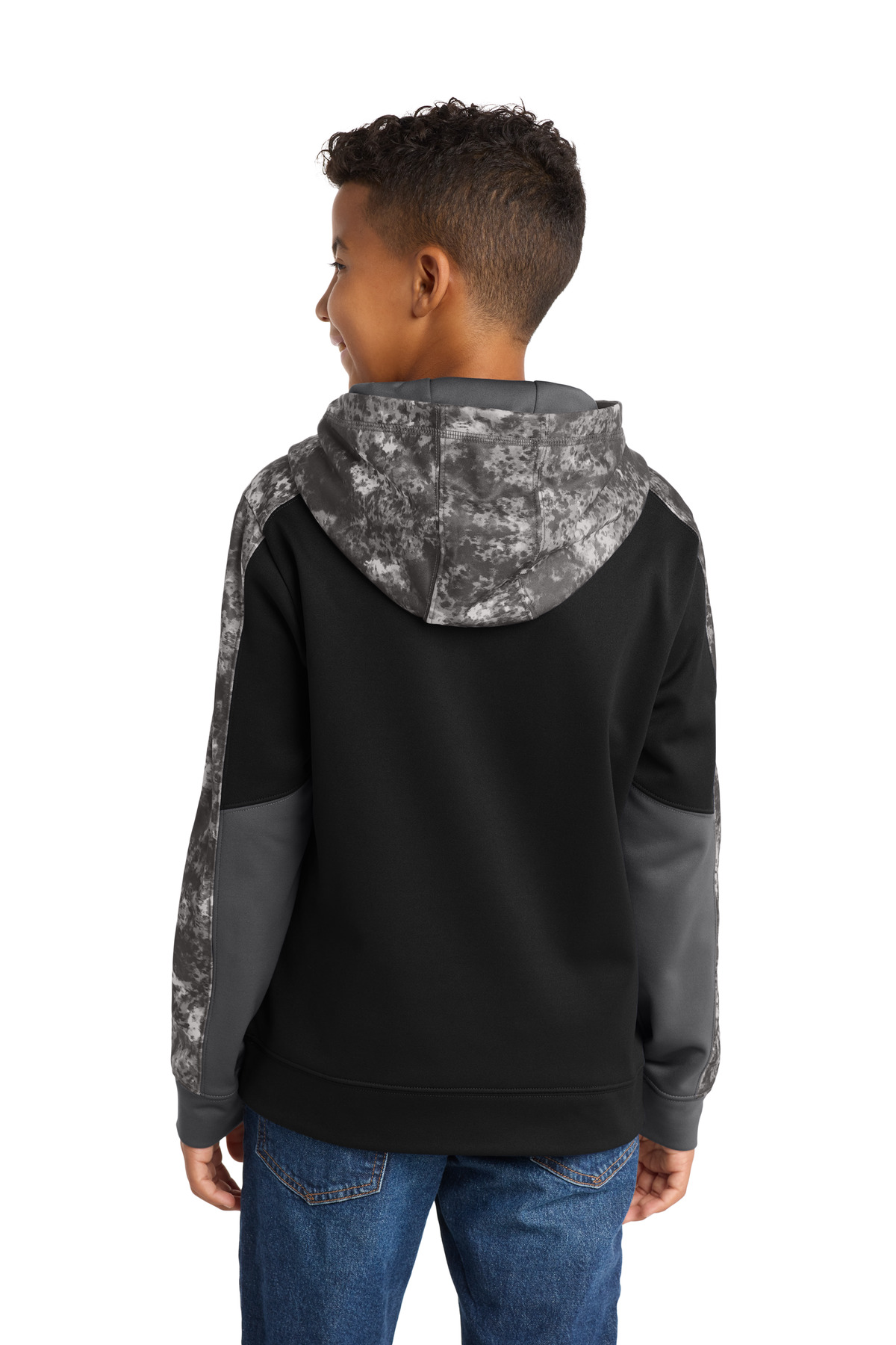 Sport-Tek Youth Sport-Wick Mineral Freeze Fleece Colorblock Hooded Pullover. YST231 11