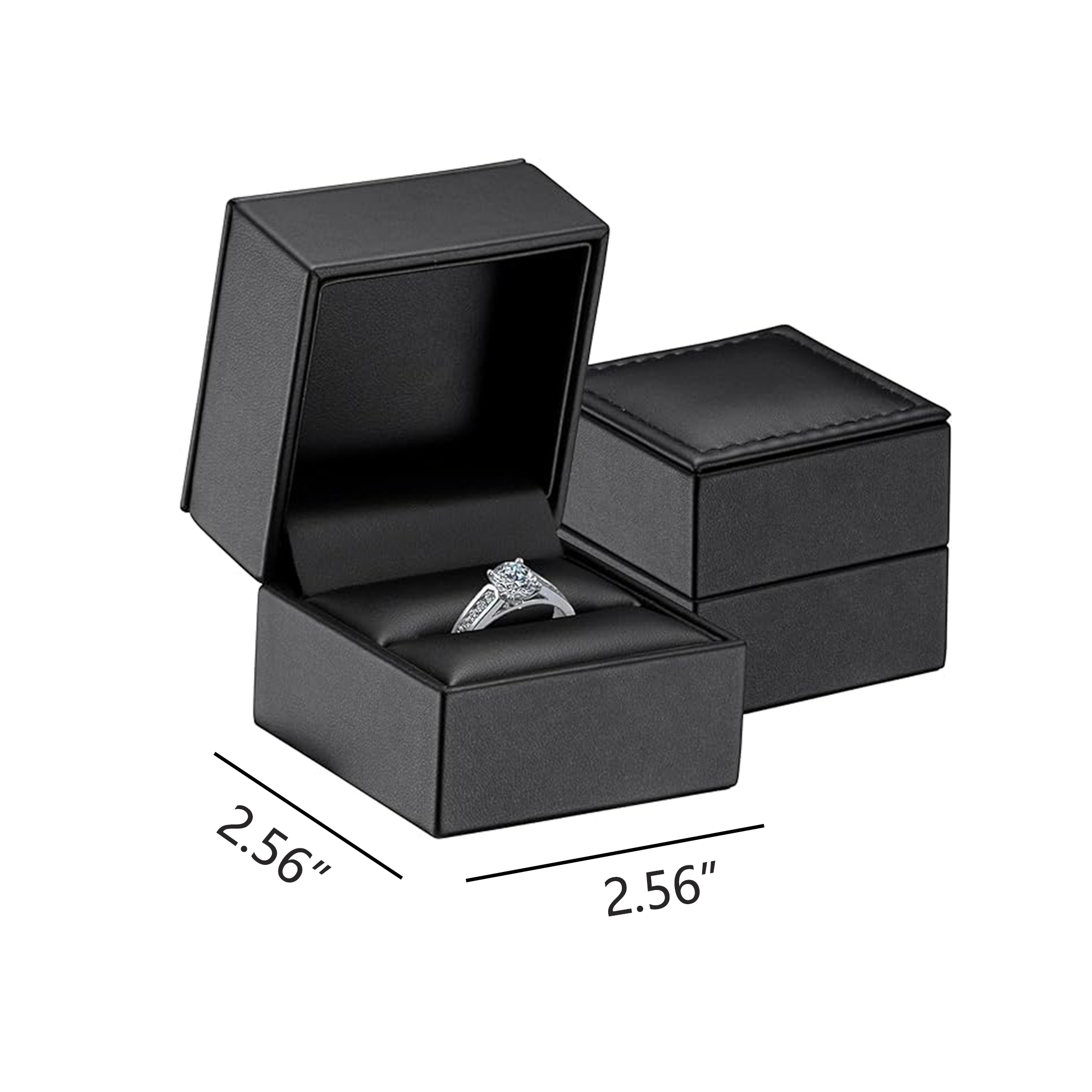 Leather Jewelry Ring Box MOQ50 3