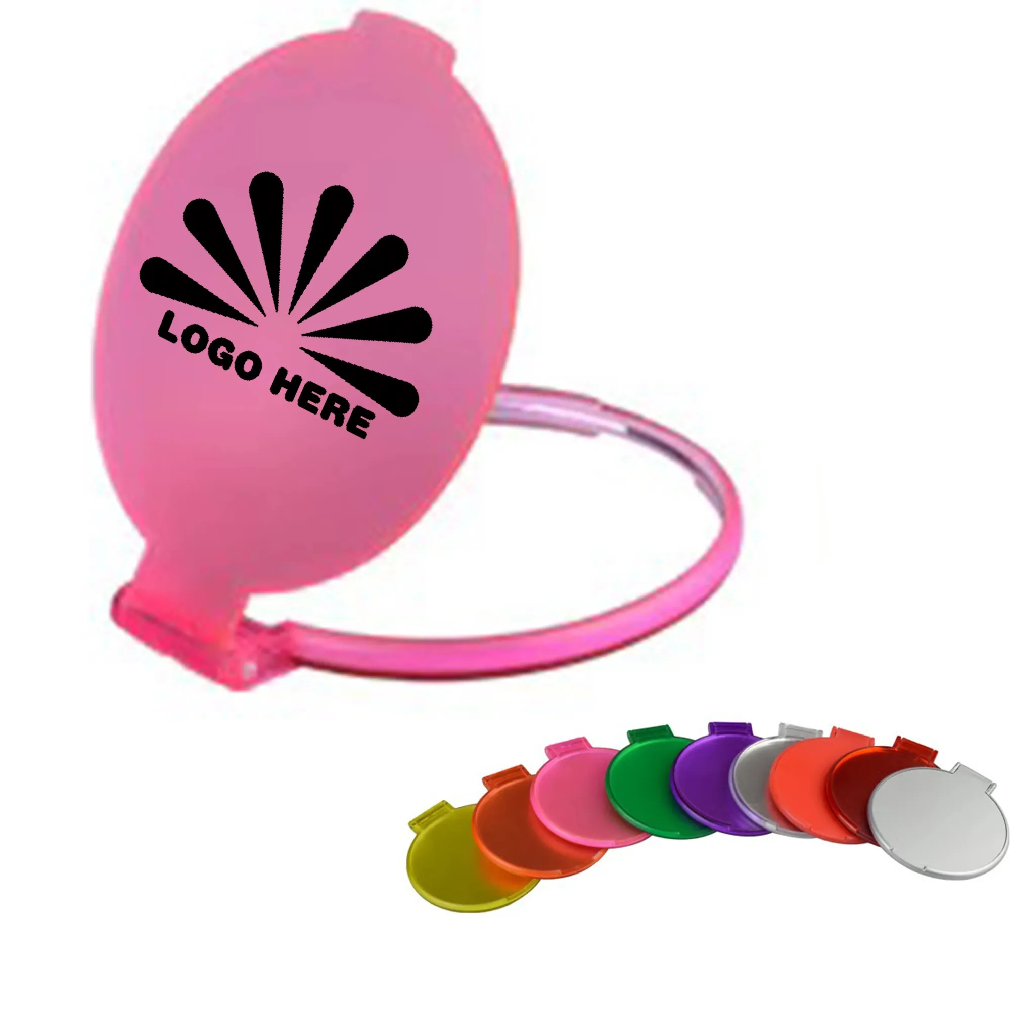 Plastic Makeup Mirror With Customizable Logo 3