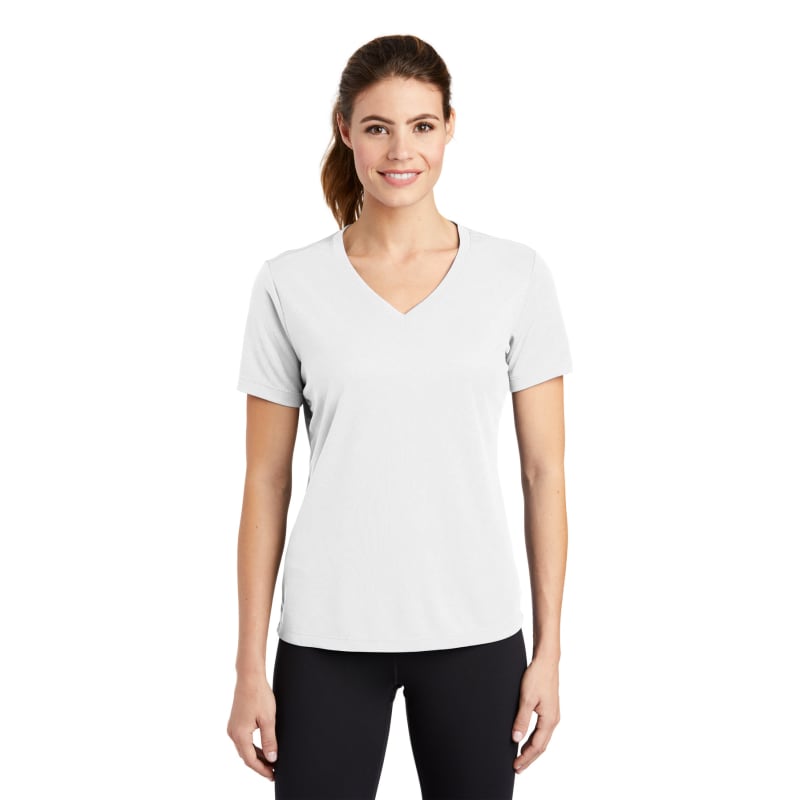 Sport-Tek Women's PosiCharge RacerMesh V-Neck Tee. 40