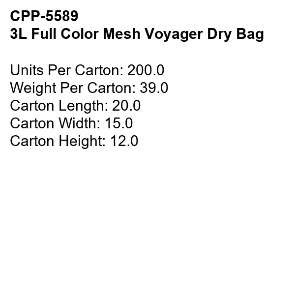 3 L Full Color Mesh Voyager Bag 2