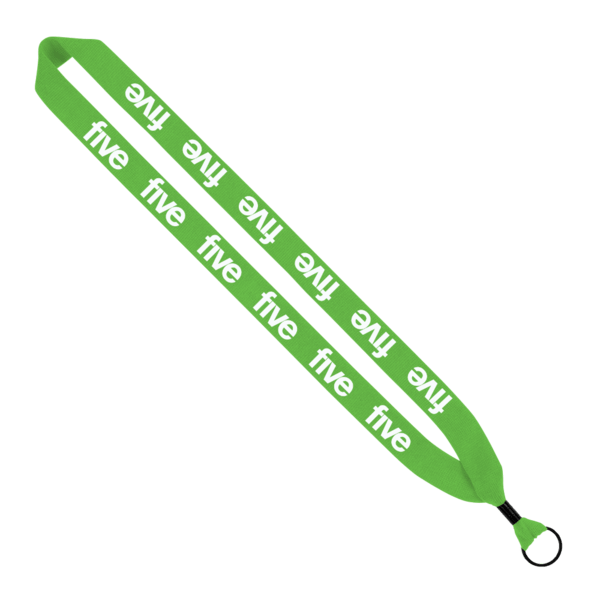 1" Cotton Lanyard with Metal Crimp & Metal Split-Ring 5