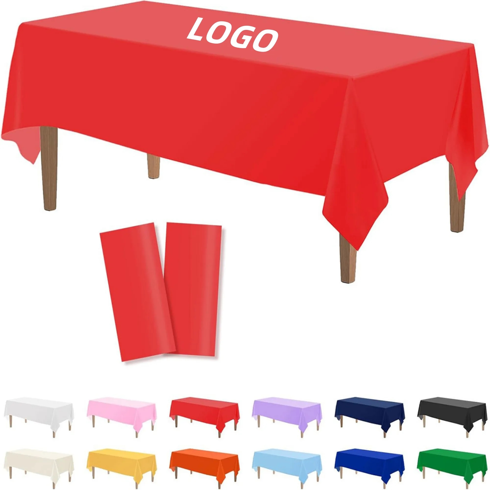 Disposable Solid-Color PEVA Thickened Enlarged Tablecloth 4