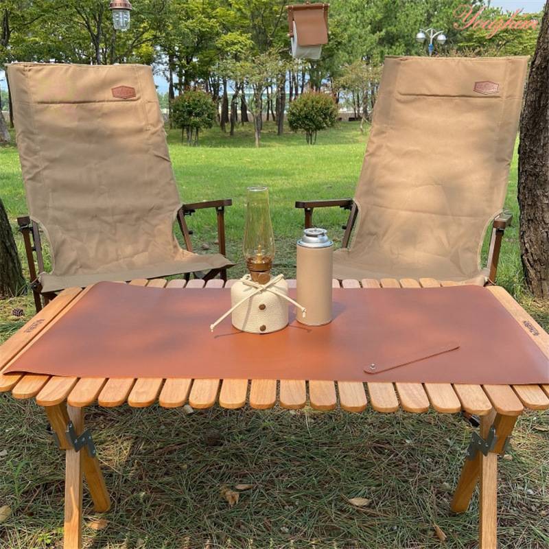 Outdoor Camping Barbecue Oil-proof PU Leather Table Mat 3