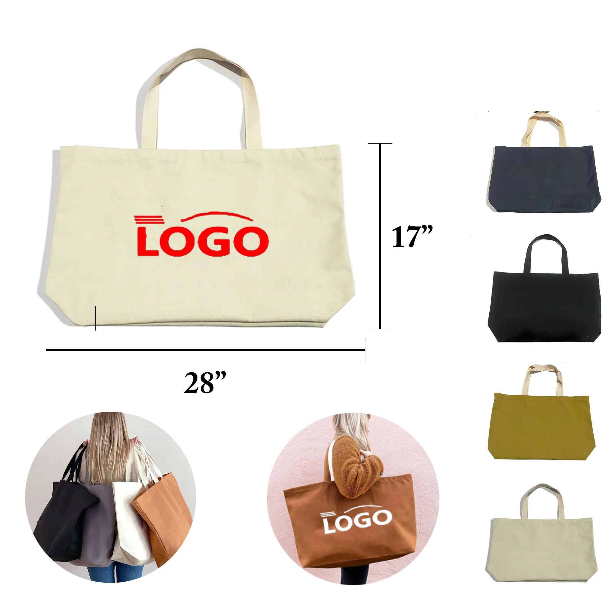 Large Canvas Tote Bag