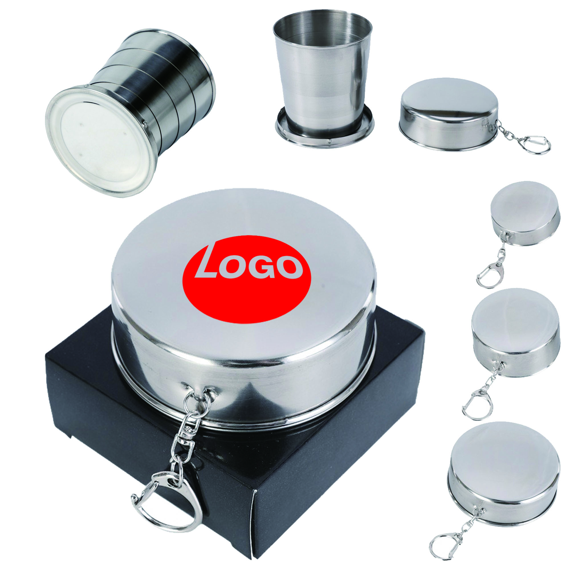 Full Color Stainless Steel Folding cup MOQ50 3