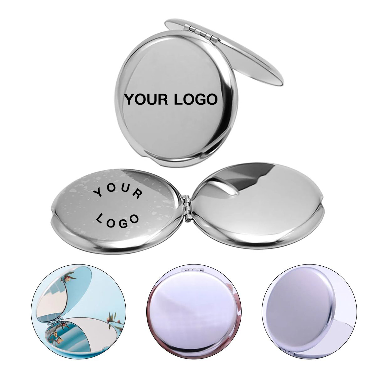 Portable Compact Mirror Metal 2.6 Inch 2