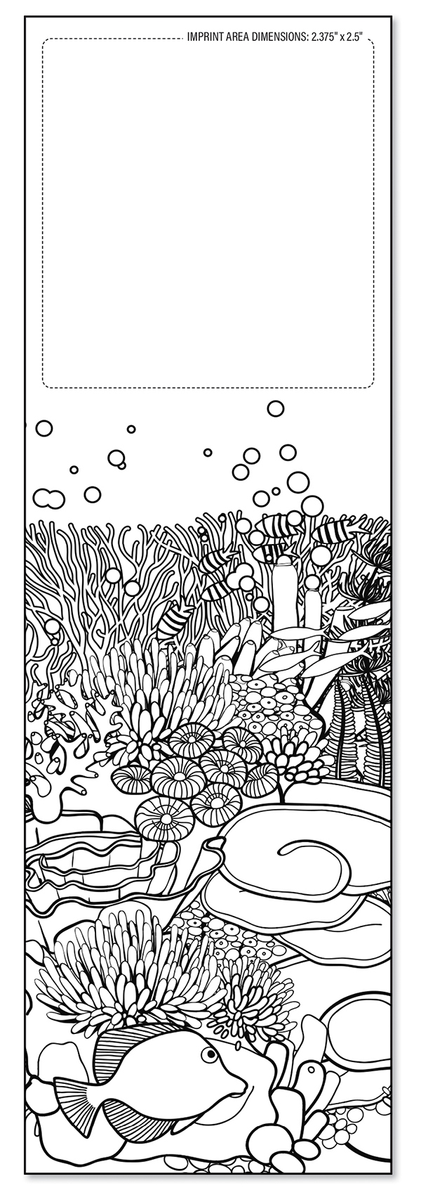 COLORING BOOKMARK - Oceans Bookmark 2